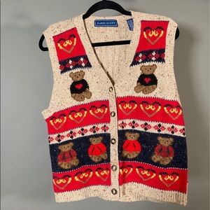 Vintage Karen Scott Christmas Sweater Vest (M)
